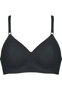 Soft Bra with Side Smoother Effect - Black