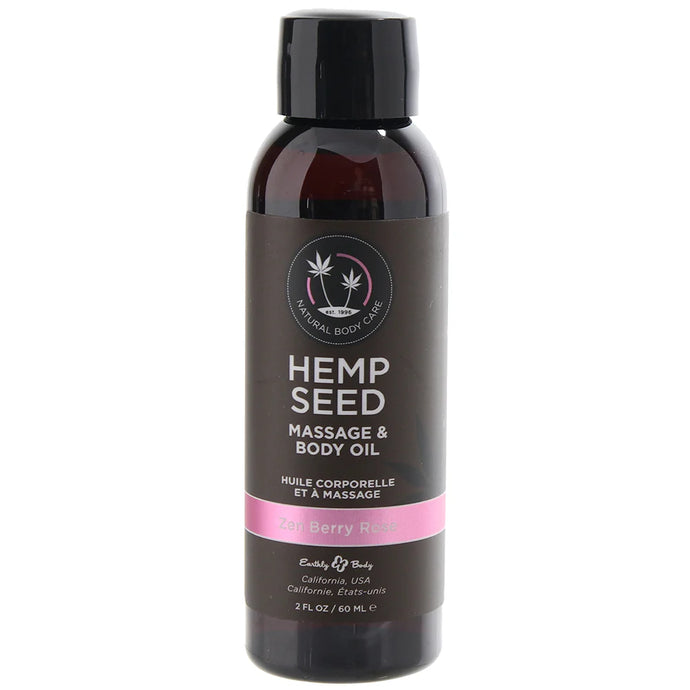 Hemp Seed Massage & Body Oil 2oz/60ml in Zen Berry Rose