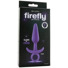 Load image into Gallery viewer, Firefly Prince Small Butt Plug in Glowing Purple