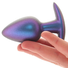 Load image into Gallery viewer, Ouch! Smooth Silicone 3.1 Inch Butt Plug in Metallic Blue