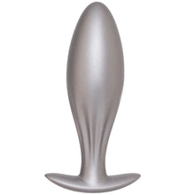 Load image into Gallery viewer, Ouch! Smooth Silicone Oval Butt Plug in Gun Metal