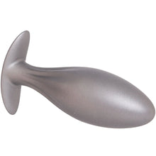 Load image into Gallery viewer, Ouch! Smooth Silicone Oval Butt Plug in Gun Metal