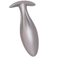 Load image into Gallery viewer, Ouch! Smooth Silicone Oval Butt Plug in Gun Metal