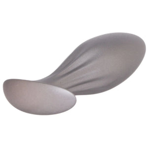 Ouch! Smooth Silicone Oval Butt Plug in Gun Metal