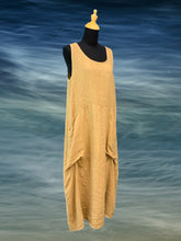 Load image into Gallery viewer, LINEN SOLID TANK DRESS