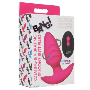 Bang! Rotating & Vibrating Butt Plug in Pink