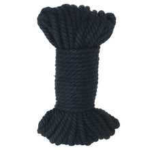 Load image into Gallery viewer, Merci Bind &amp; Tie Hemp 50ft Bondage Rope in Black