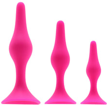 Load image into Gallery viewer, Luxe Beginner Silicone Butt Plug Kit in Pink