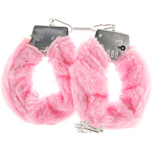 Load image into Gallery viewer, Playful Furry Cuffs with Keys in Pink